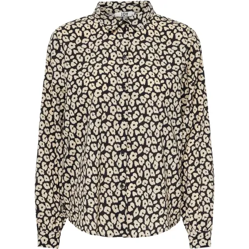 Print Button-Up Shirt , female, Sizes: XS, S - Jacqueline de Yong - Modalova