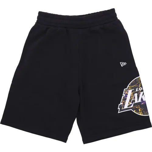 Lakers Logo Tracksuit Shorts /Purple , male, Sizes: XS, L, XL - new era - Modalova