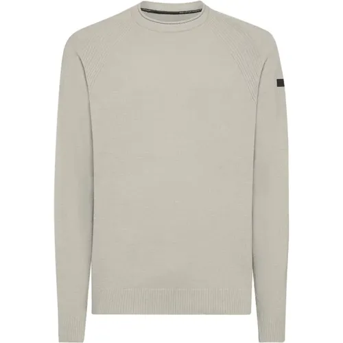 Velvet Round Knit Sweater Ivory , Herren, Größe: L - RRD - Modalova