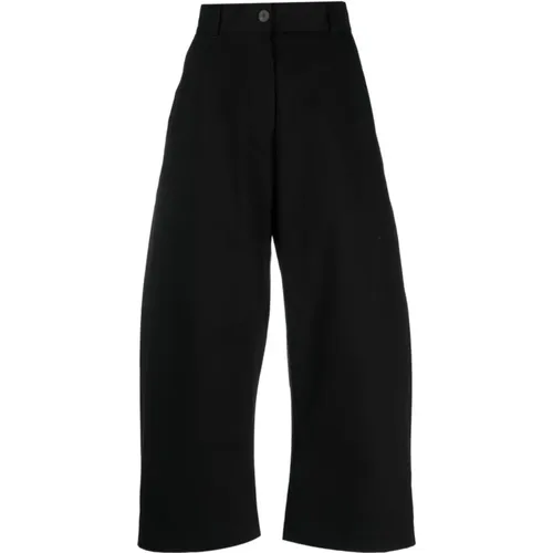 Cropped Cotton Trousers , female, Sizes: 2XS, S - Studio Nicholson - Modalova