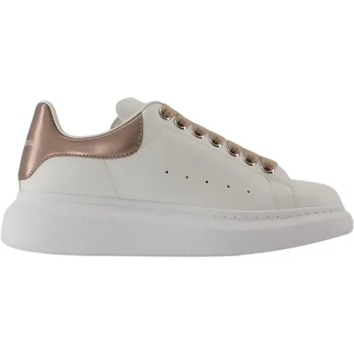 Weiß/Beige Leder Oversized Sneakers , Damen, Größe: 38 EU - alexander mcqueen - Modalova