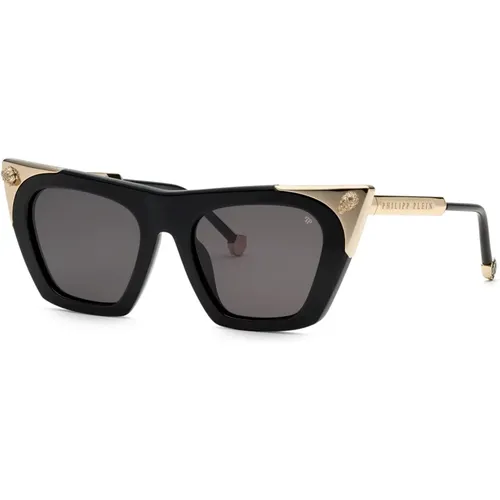 Cat-Eye Sunglasses Glossy , female, Sizes: 52 MM - Philipp Plein - Modalova