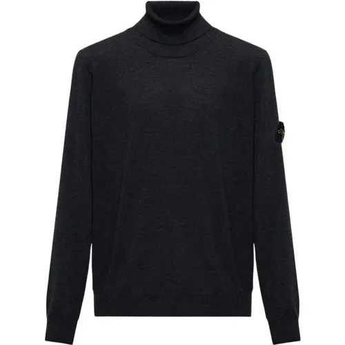 Dark Grey High Neck Sweater , male, Sizes: S - Stone Island - Modalova