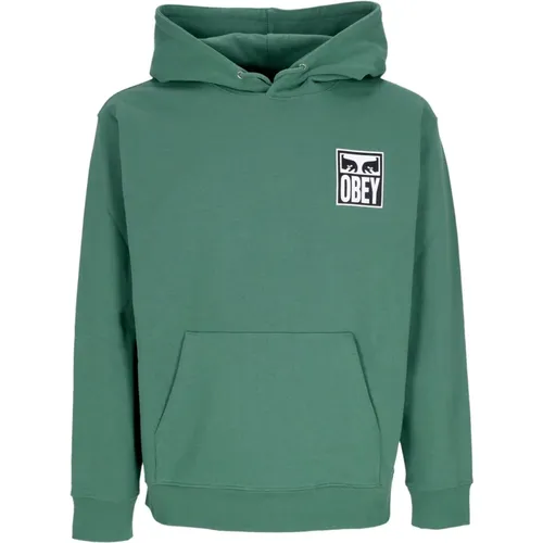 Premium Hooded Sweatshirt with Eyes Icon , male, Sizes: XL, L - Obey - Modalova