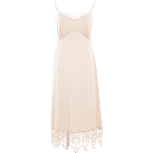 Lace Trim Slip Dress , female, Sizes: XS, M - Simone Rocha - Modalova