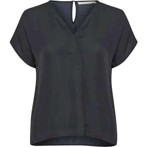 Marine Short Sleeve V-Neck Top , female, Sizes: M, L, XS, XL, 2XS, S, 3XL, 2XL - InWear - Modalova