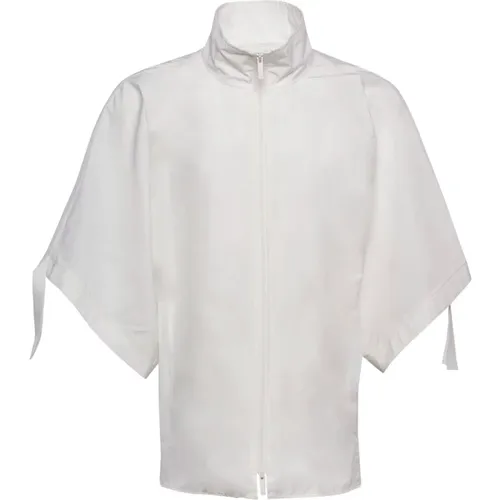 Cotton Blend Zip-Up Jacket , female, Sizes: XS - Emporio Armani - Modalova