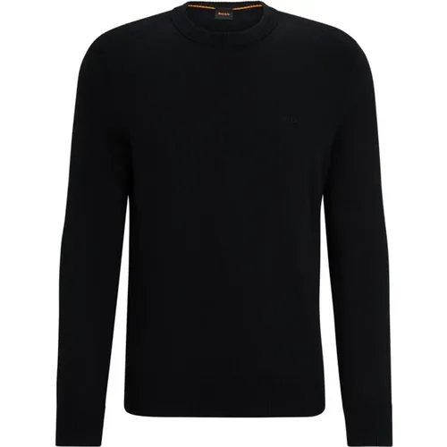 Schwarzer Baumwollpullover , Herren, Größe: M - Hugo Boss - Modalova