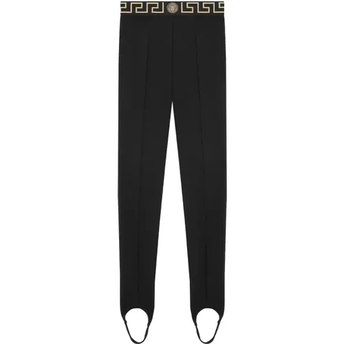 Trousers with Medusa Motif , female, Sizes: M - Versace - Modalova