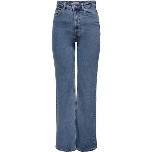 Blaue Jeans mit Reißverschluss , Damen, Größe: W23 L34 - Only - Modalova