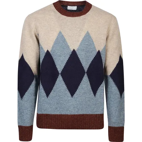 Diamonds Sweater in Bordeaux/Light /Beige , male, Sizes: L, XL, 2XL - Ballantyne - Modalova