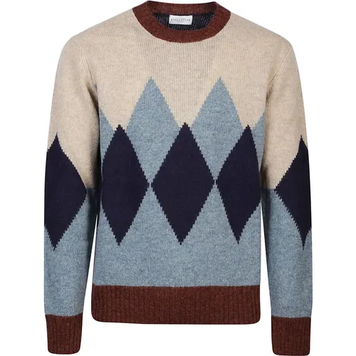 Diamonds Sweater in Bordeaux/Light /Beige , male, Sizes: M, L, XL, 2XL - Ballantyne - Modalova