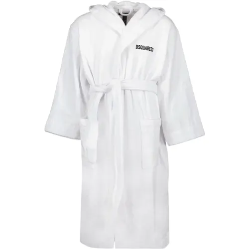 Long Sleeve Iconic Bathrobe , male, Sizes: S, XS, M, L - Dsquared2 - Modalova