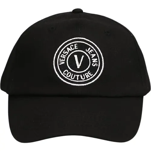 Cotton Logo Cap , male, Sizes: ONE SIZE - Versace Jeans Couture - Modalova