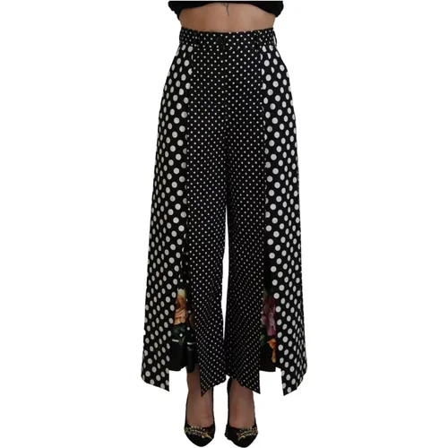 Hose mit hoher Taille und bunten Polka Dots - Dolce & Gabbana - Modalova
