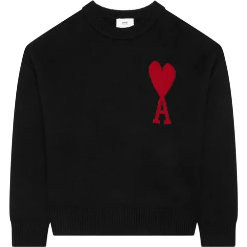 Red Heart Pull /Red , male, Sizes: L - Ami Paris - Modalova