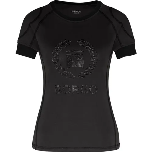 Andalusia Miura Nero T-Shirt , female, Sizes: L, XL, S, XS, M - Borgo - Modalova