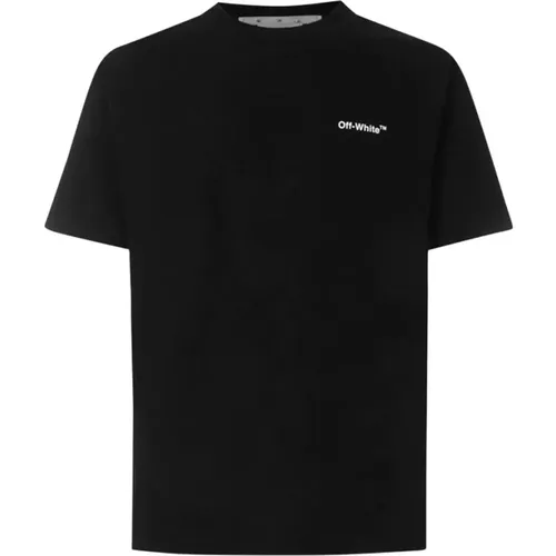 Off-White Brick Arrows Logo Printed Cotton T-Shirt in , male, Sizes: S - Off White - Modalova