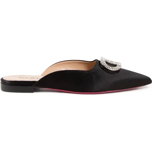 Satin Strass Pointed Toe Slides , Damen, Größe: 38 EU - Dee Ocleppo - Modalova