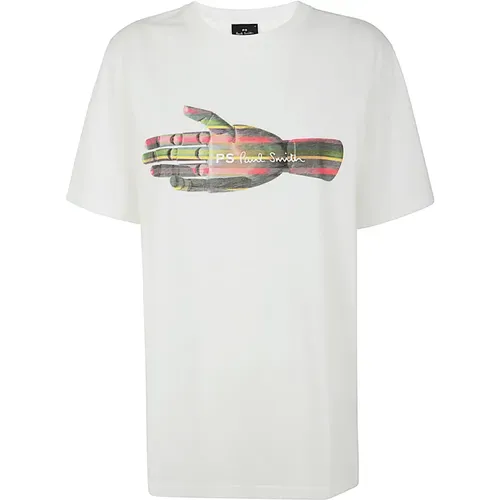 Regular Fit T-Shirt Hand , Herren, Größe: S - PS By Paul Smith - Modalova