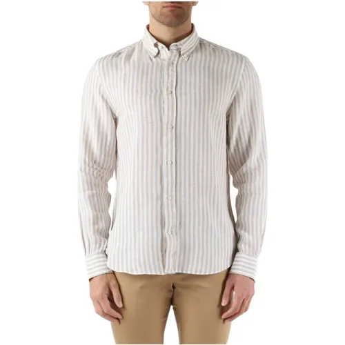 Striped Linen Shirt Regular Fit , male, Sizes: L, 2XL, M, XL - Tommy Hilfiger - Modalova
