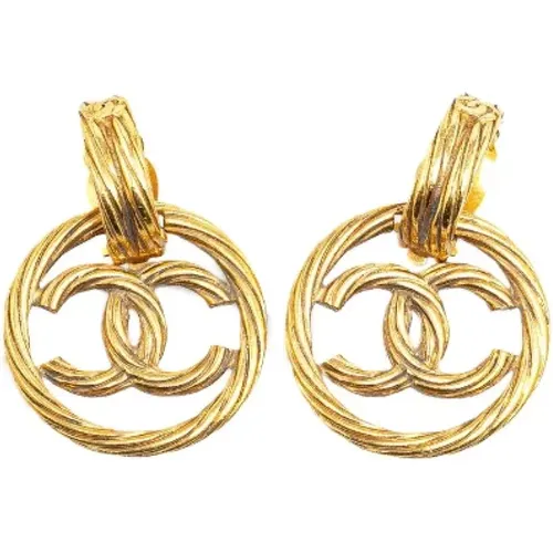 Pre-owned Metal earrings , female, Sizes: ONE SIZE - Chanel Vintage - Modalova