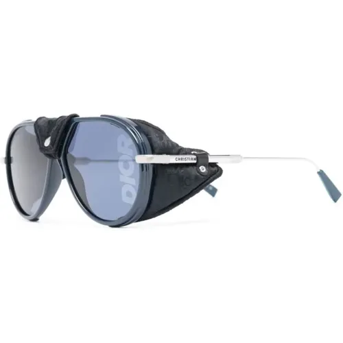 Blaue Sonnenbrille mit Originalzubehör , Herren, Größe: 57 MM - Dior - Modalova