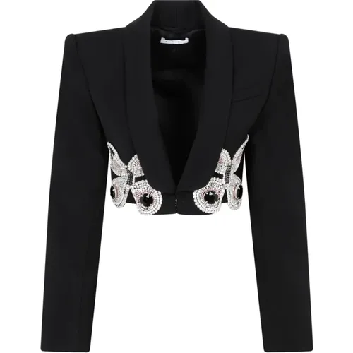 Wool Butterfly Cropped Blazer , female, Sizes: 2XS - Area - Modalova