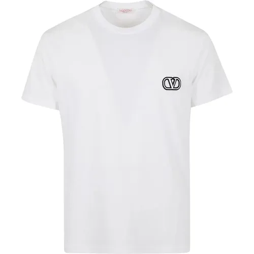 Vltn Print Crew Neck T-Shirt , male, Sizes: S - Valentino Garavani - Modalova