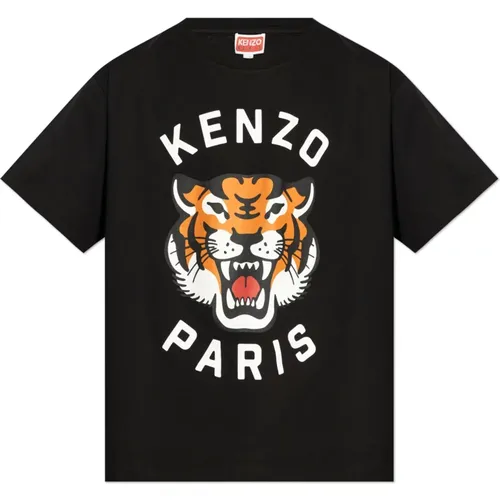 T-Shirt mit Druck , Herren, Größe: L - Kenzo - Modalova