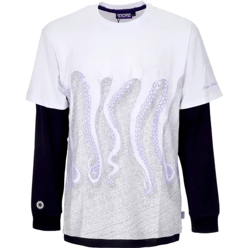 Long Sleeve Crew Neck T-Shirt , male, Sizes: L, XS, XL - Octopus - Modalova