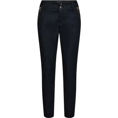 Dunkelblaue Milton Hybrid Jeans Regular , Damen, Größe: W33 - MOS MOSH - Modalova