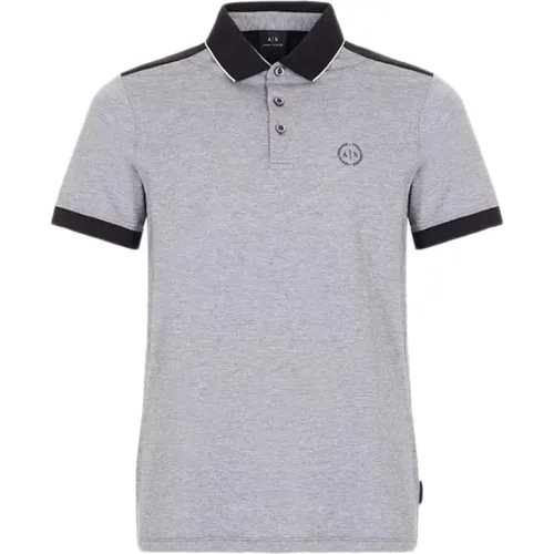 Schwarzes Polo mit Knopfleiste, Kurze Ärmel - Armani Exchange - Modalova