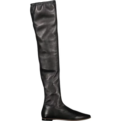 Mandel-Zehen Leder Overknee-Stiefel - Bottega Veneta - Modalova