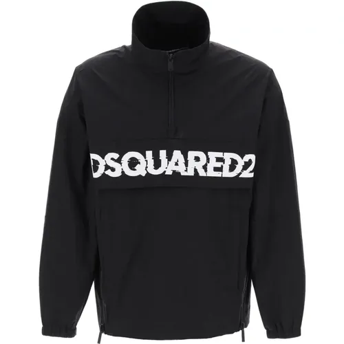 Anorak with logo print , male, Sizes: XS, M, S - Dsquared2 - Modalova