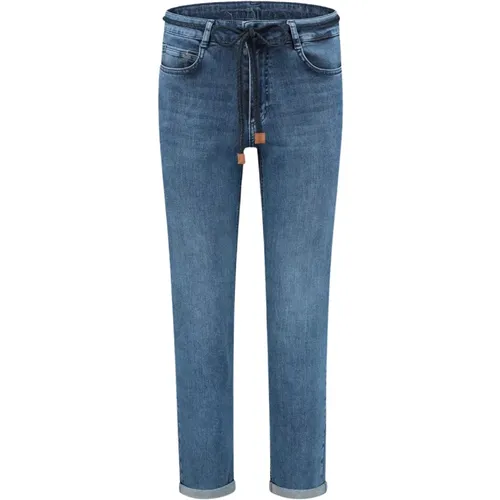 High-Waisted Straight Leg Jeans , female, Sizes: XS, S - Parami - Modalova