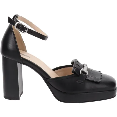 Leder High Heel Schuhe Eleganter Stil , Damen, Größe: 39 EU - Nerogiardini - Modalova