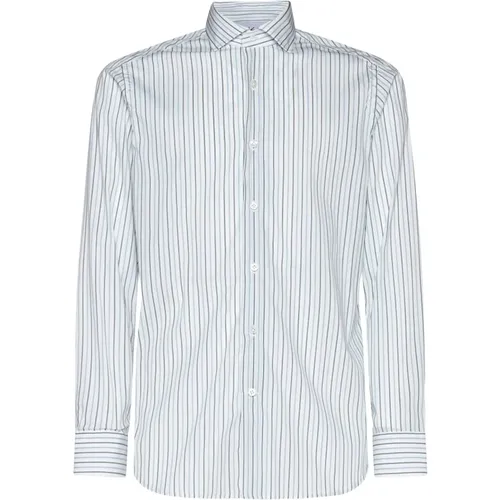 Striped Long-Sleeve Shirt , male, Sizes: 3XL, XL, M, L - D4.0 - Modalova