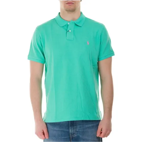 Slim Fit Piqué Polo Shirt , Herren, Größe: L - Polo Ralph Lauren - Modalova