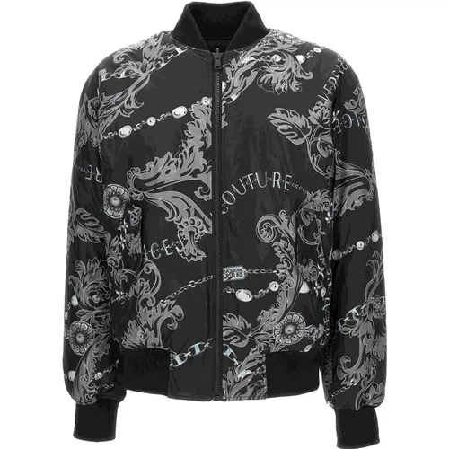 Wendbare Couture Print Chain Bomberjacke , Herren, Größe: L - Versace Jeans Couture - Modalova