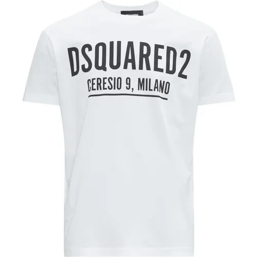 Casual Cotton T-Shirt for Men , male, Sizes: L, 2XL, M, S - Dsquared2 - Modalova