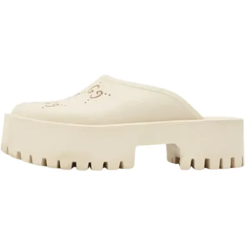 Pre-owned Rubber sandals , female, Sizes: 6 UK - Gucci Vintage - Modalova