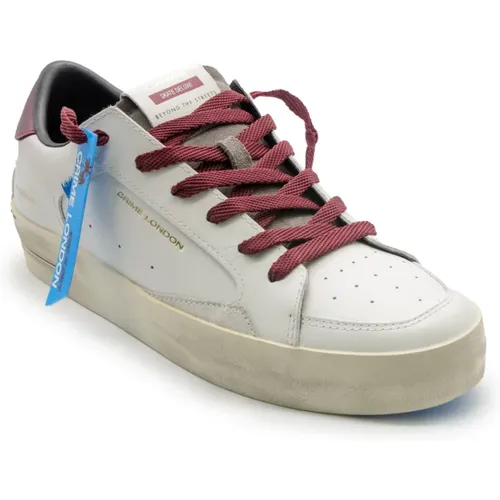 Weiße Leder SK8 Deluxe Sneakers , Herren, Größe: 45 EU - Crime London - Modalova