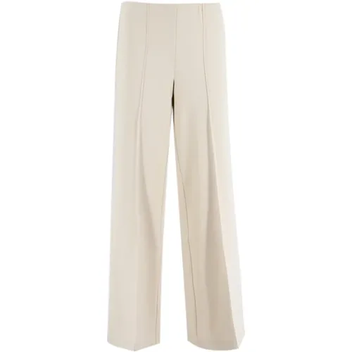 Wide-Leg Trousers with Ironed Crease , female, Sizes: XS, M, S - Le Tricot Perugia - Modalova