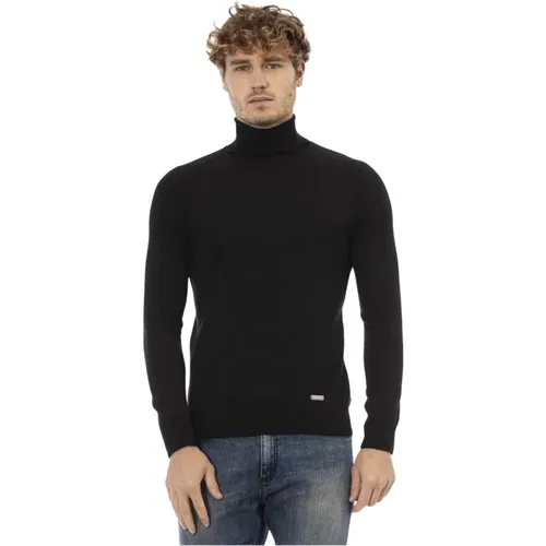 Trendiger Strickpullover mit Monogrammdetail , Herren, Größe: 3XL - Baldinini - Modalova