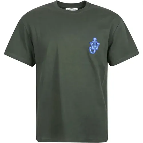 Cotton T-Shirt with Logo Patch , male, Sizes: L, S, M, XL - JW Anderson - Modalova
