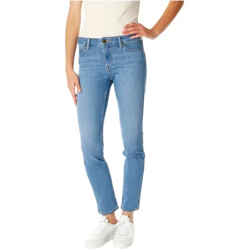 Elly Slim Fit Midwaist Jeans , Damen, Größe: W25 L31 - Lee - Modalova