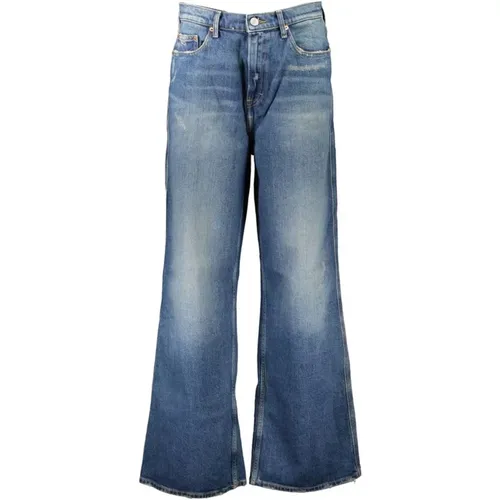 Vintage Bestickte Wide Leg Jeans , Damen, Größe: W27 L30 - Tommy Hilfiger - Modalova