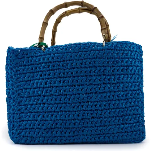 Crochet Shopper Bag , female, Sizes: ONE SIZE - Chica London - Modalova
