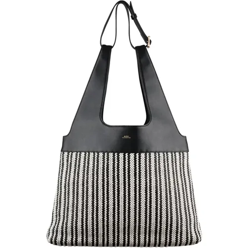 Black Crossbody Bag with Internal Pocket , female, Sizes: ONE SIZE - A.p.c. - Modalova